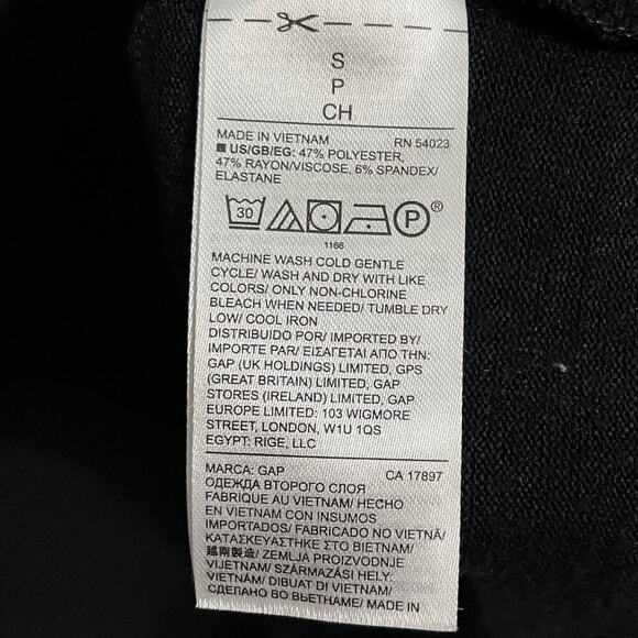 GAP Dress Women Size Small Black Swing Long Sleeve Basic Staple A Line Preppy - Picture 6 of 7